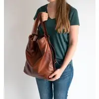 Convertible Rucksack, Cognac Braune Schultertasche, Distressed Leder Backpack Handtasche, Hobo Bag, Crossbody Geldbörse, Tasche