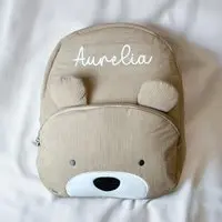 Bärenrucksack, Kindergartenrucksack, Kinderrucksack, Personalisierter Cordrucksack Mit Namen, Kordrucksack, Kita Rucksack, Weihnachtsgeschenk